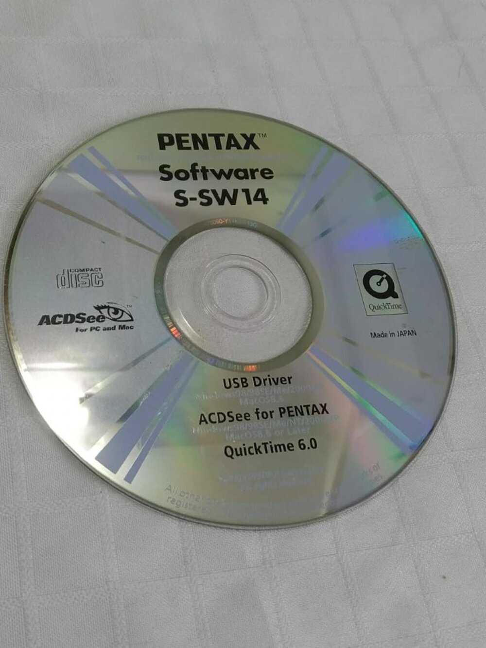 Genuine Pentax S-SW14 Software CD  USB drivers, ACDSee software for Pentax